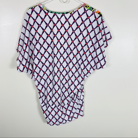 Trina Turk White Kon Tiki Swim Coverup Tunic - Picture 4 of 8